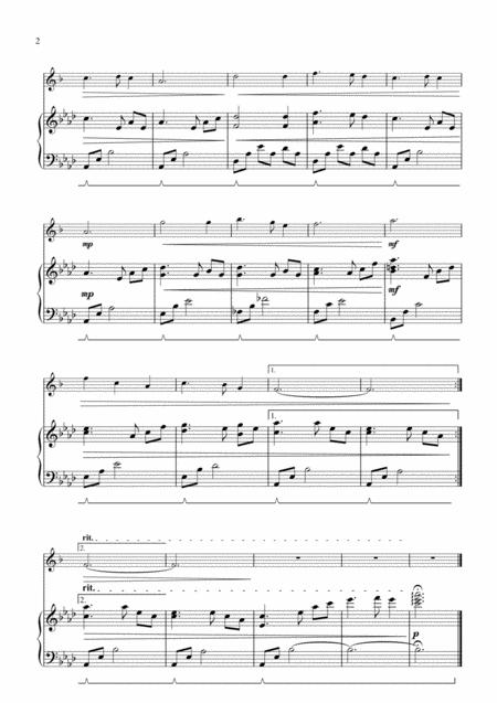 Silent Night For Solo Alto Saxophone And Piano Page 2