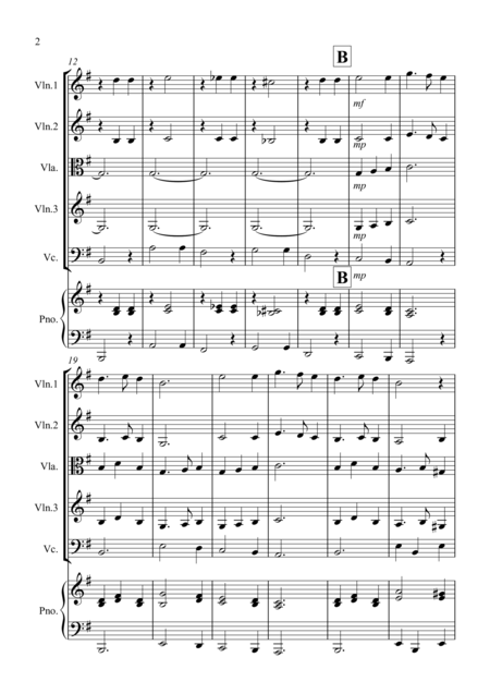 Silent Night For String Quartet Page 2