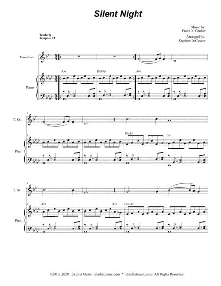 Silent Night For Tenor Saxophone Solo And Piano Page 2