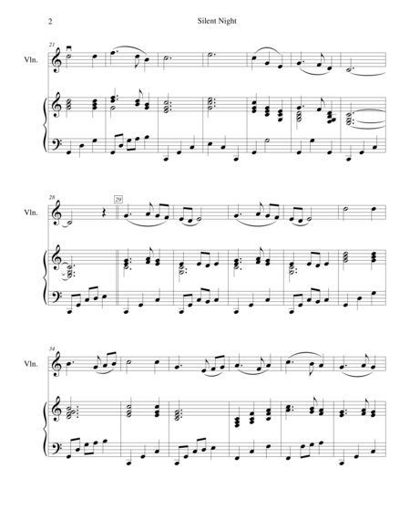 Silent Night For Violin And Piano Page 2