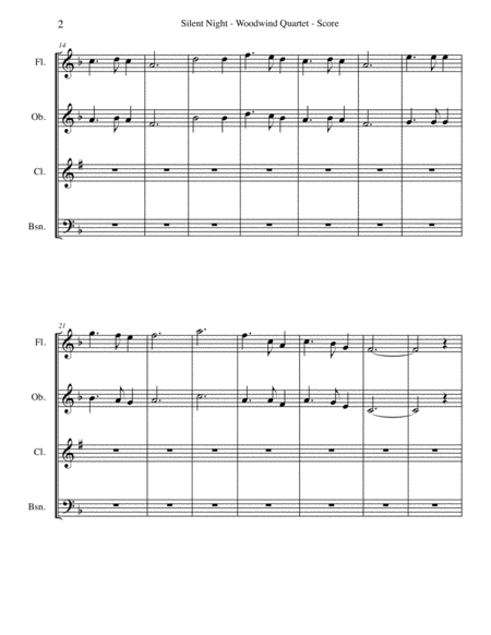 Silent Night For Woodwind Quartet Page 2