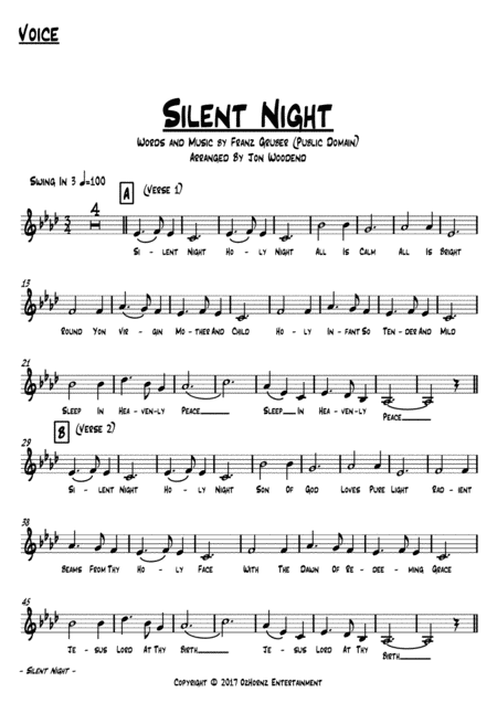 Silent Night Male Vocal 3 Horns 5 Rhythm Page 2