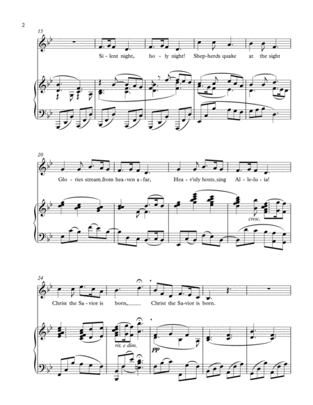 Silent Night Mezzo Soprano And Piano Page 2