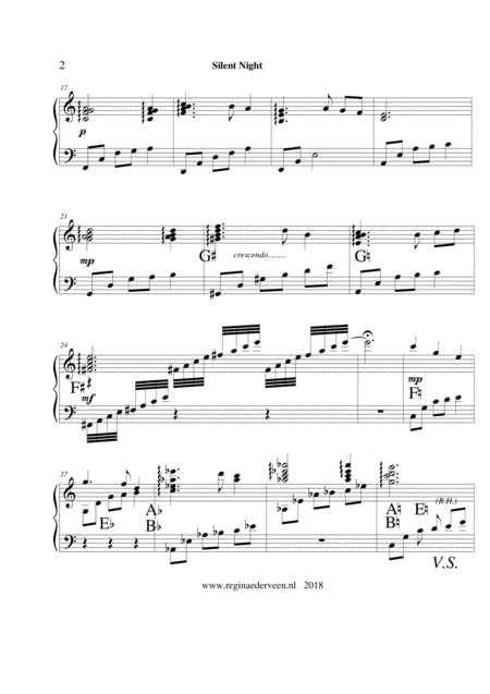 Silent Night Pedal Harp Solo Page 2