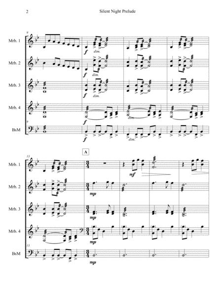 Silent Night Prelude For Five Marimbas Page 2