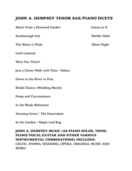 Silent Night Tenor Sax And Piano Page 2