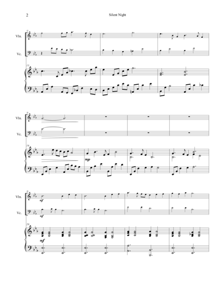 Silent Night Violin Cello Duet In E Flat Page 2