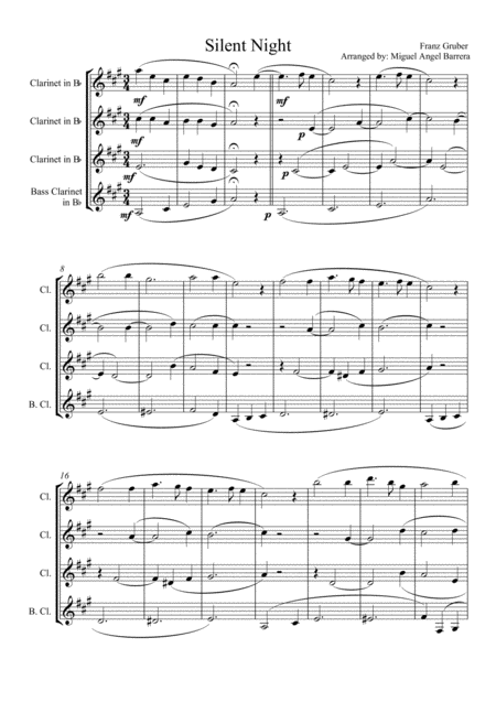 Silent Nigth For Clarinet Quartet Page 2