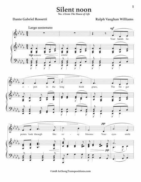 Silent Noon D Flat Major Page 2