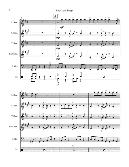 Silly Love Songs Sax Quartet Page 2