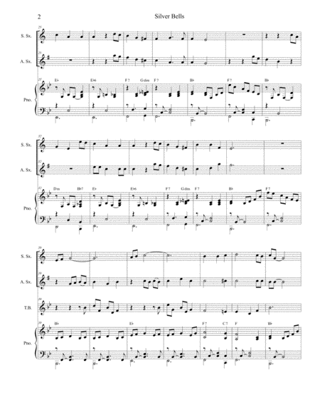 Silver Bells Duet For Soprano And Alto Saxophone Page 2