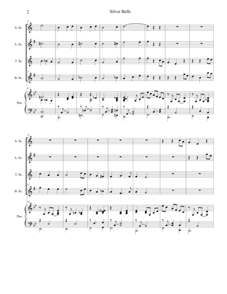Silver Bells For Saxophone Quartet Page 2