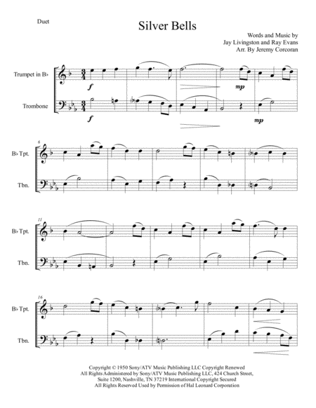 Silver Bells For Trumpet And Trombone Page 2