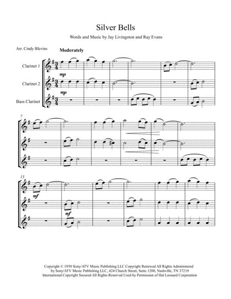 Silver Bells For Two Clarinets And Bassoon Page 2