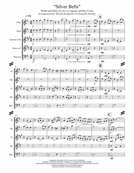 Silver Bells For Woodwind Quintet Page 2