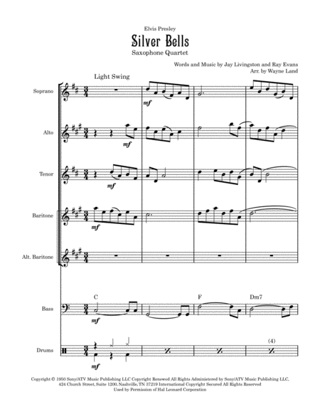 Silver Bells Saxophone Quartet Page 2