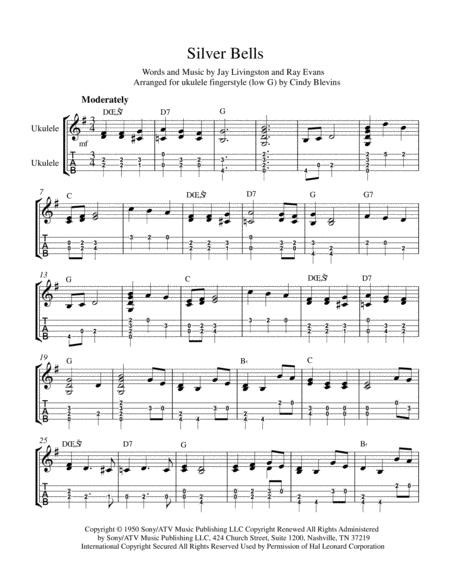 Silver Bells Ukulele Solo Fingerstyle Low G Page 2