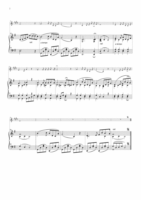 Silver Threads Among The Gold For Alto Clarinet And Piano Page 2