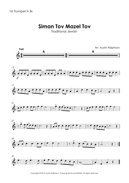 Siman Tov Mazel Tov Jewish Wedding Brass Quintet Page 2