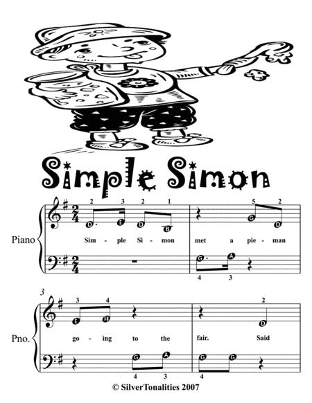 Simple Simon Beginner Piano Sheet Music Page 2