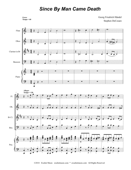 Since By Man Came Death For Woodwind Quartet Page 2