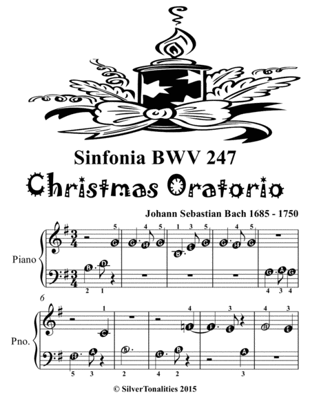 Sinfonia Bwv 247 Christmas Oratorio Beginner Piano Sheet Music Tadpole Edition Page 2