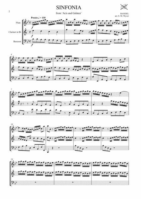 Sinfonia From Acis And Galatea Arr Flute Clarinet And Bassoon Page 2