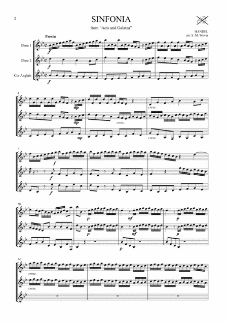 Sinfonia From Acis And Galatea Arr Two Oboes And English Horn Page 2