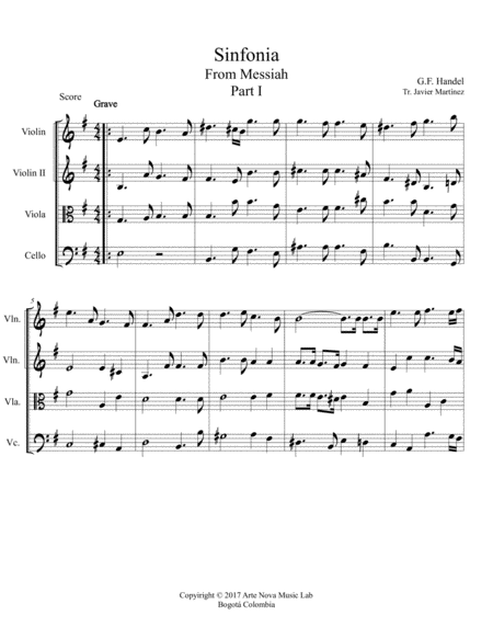 Sinfonia From Messiah Part 1 Page 2