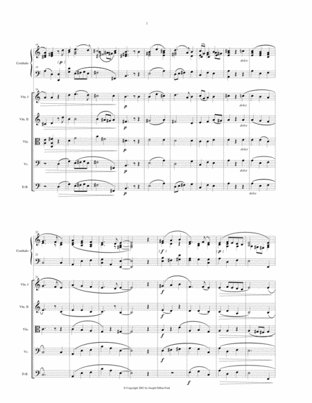 Sinfonia No I For Harpsichord And Strings Page 2
