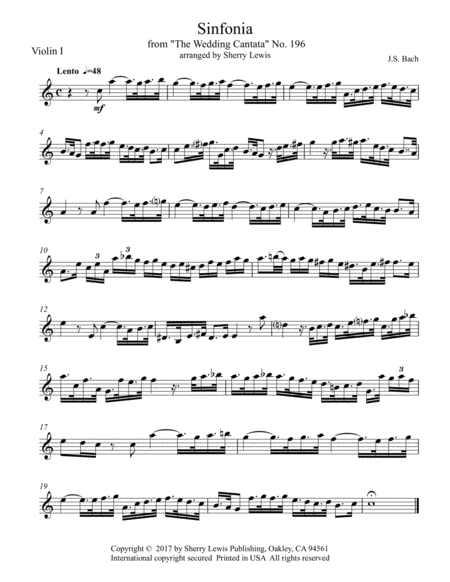 Sinfonia The Wedding Cantata String Quartet For String Quartet Page 2