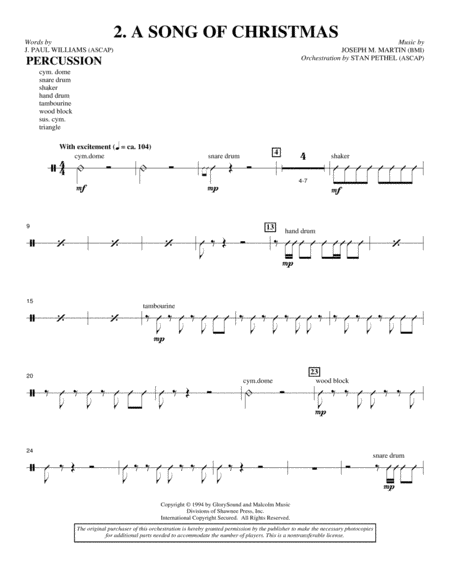 Sing A Song Of Christmas Percussion Page 2