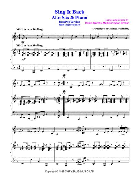 Sing It Back With Improvisation For Alto Sax And Piano Video Page 2