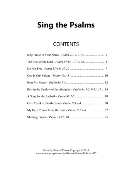 Sing The Psalms 10 Scripture Songs Page 2
