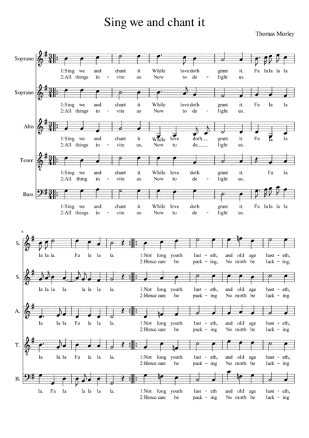 Sing We And Chant It G Major Page 2