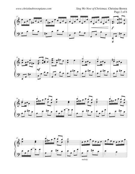 Sing We Now Of Christmas 2018 Holiday Contest Entry Piano Solo Page 2