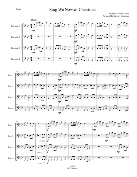 Sing We Now Of Christmas For Bassoon Quartet Page 2