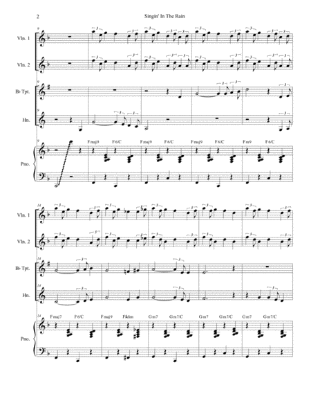 Singin In The Rain Duet For Bb Trumpet And French Horn Page 2