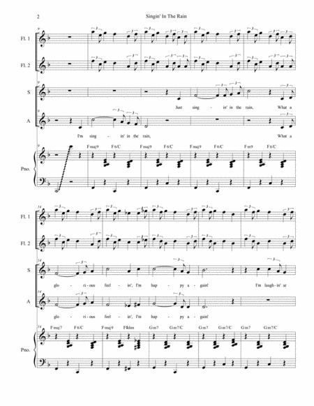 Singin In The Rain Duet For Soprano And Alto Solo Page 2