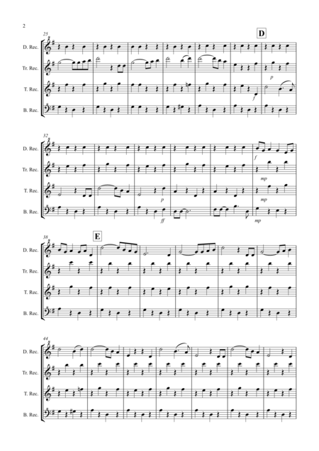 Singin In The Rain For Recorder Quartet Page 2