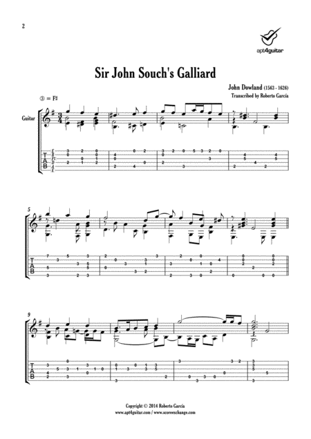 Sir John Souchs Galliard Page 2