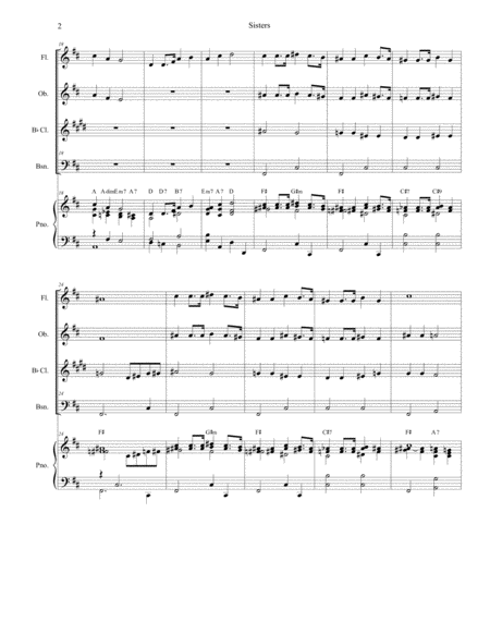 Sisters For Woodwind Quartet And Piano Page 2