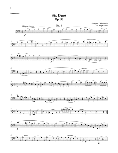 Six Duos Opus 50 For Trombones Page 2