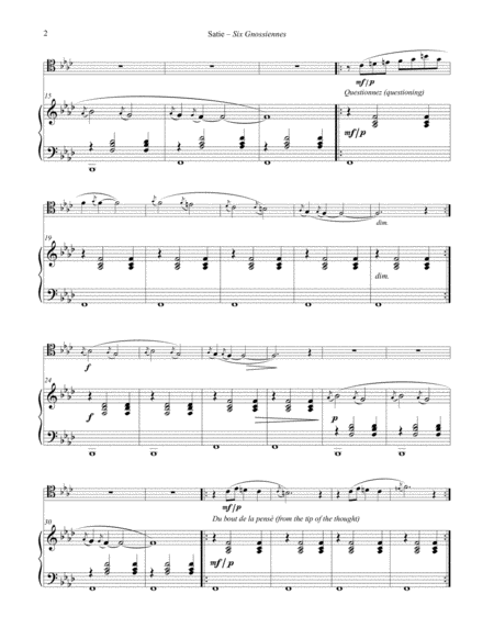 Six Gnossiennes For Trombone Piano Page 2