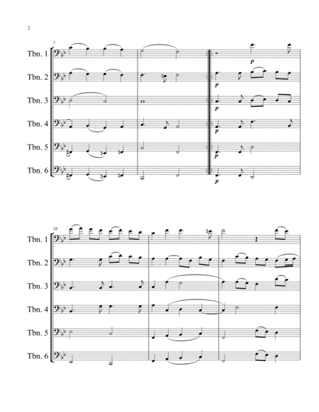 Six Pieces For Trombone Sextet Page 2