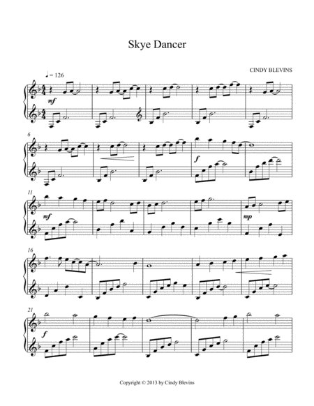 Sky Dancer An Original Solo For Double Strung Harp Page 2