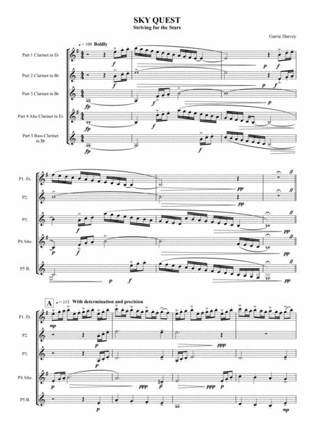 Sky Quest For Clarinet Quintet Page 2
