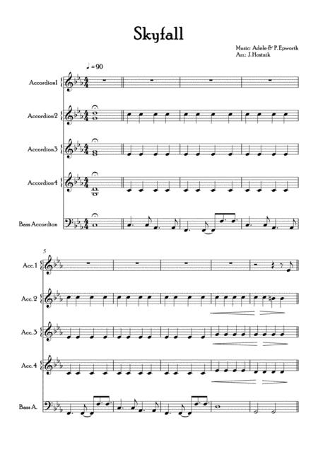 Skyfall Accordion Orchestra Score Page 2