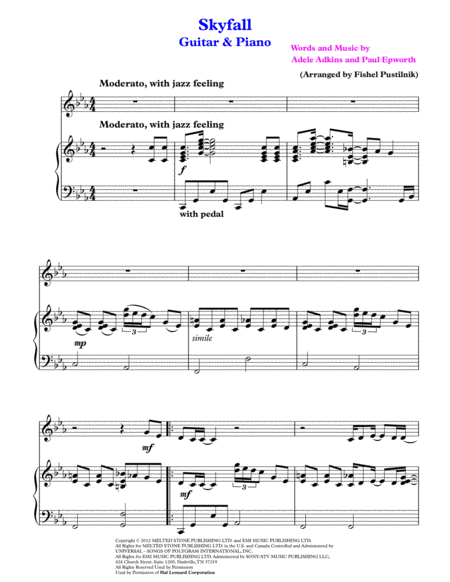 Skyfall For Guitar And Piano Page 2
