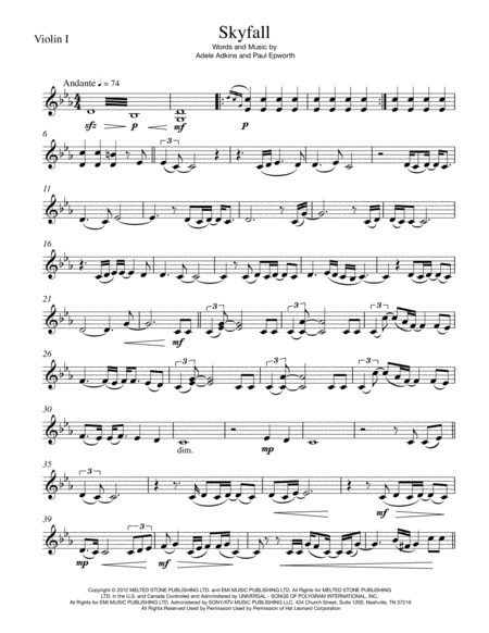 Skyfall String Quartet For String Quartet Page 2